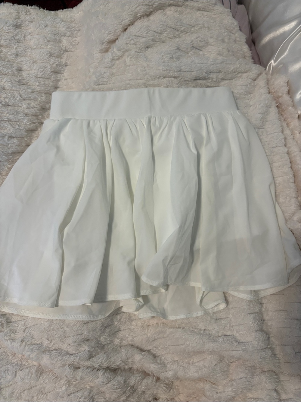 Garage White Flowy Skirt with Wide Waistband